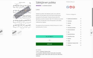 "Säkkijärven polkka" product page at Accordionmusic.net